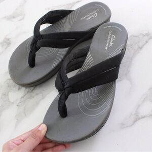 Clarks Black and Gray Women's Sandals